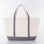 Large Gray Boat Tote